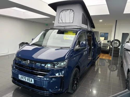 Photo 1 of 2025 75 REG VW T7 150PS 8SP AUTOMATIC COMMERCE PRO SWB TAILGATE – HEATED STEERING WHEEL, LED EXCLUSIVE REAR LIGHTS – BRAND NEW ‘JOURNEY’ CAMPERVAN CONVERSION – FIXED RIB BED