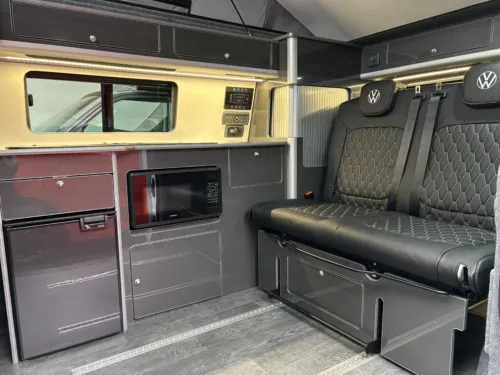 Photo 2 of 2025 75 REG VW T7 110PS 6SP MANUAL COMMERCE PRO SWB TAILGATE – HEATED STEERING WHEEL, LED EXCLUSIVE REAR LIGHTS – BRAND NEW CAMPERVAN CONVERSION – MOBIFRAME 112CM SLIDING BED