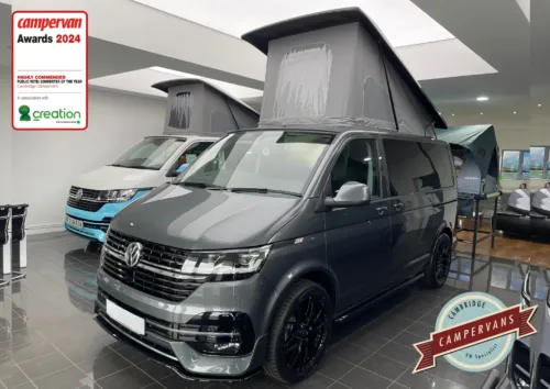 Photo of 2024 74 REG VW T6.1 110PS HIGHLINE, SWB, TAILGATE – REAR CAMERA, LED LIGHTS, HEATED SEATS – BRAND NEW CAMPERVAN CONVERSION – FIXED RIB BED