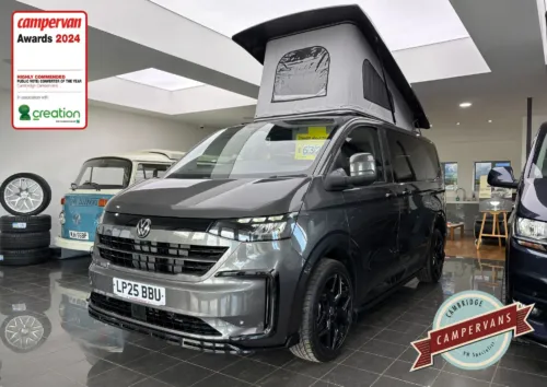 Photo of 2025 25 REG VW T7 110PS 6SP MANUAL COMMERCE PRO SWB TAILGATE – HEATED STEERING WHEEL, LED EXCLUSIVE REAR LIGHTS – BRAND NEW CAMPERVAN CONVERSION