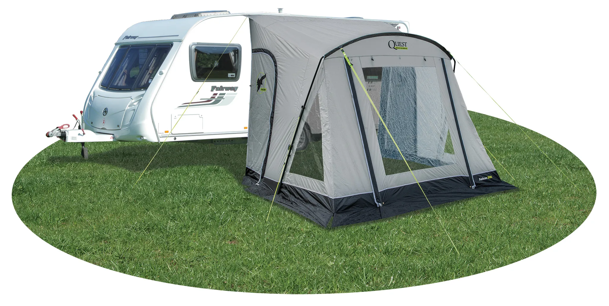 Photo of Falcon Pro 260 Poled Porch Awning – Mid Grey
