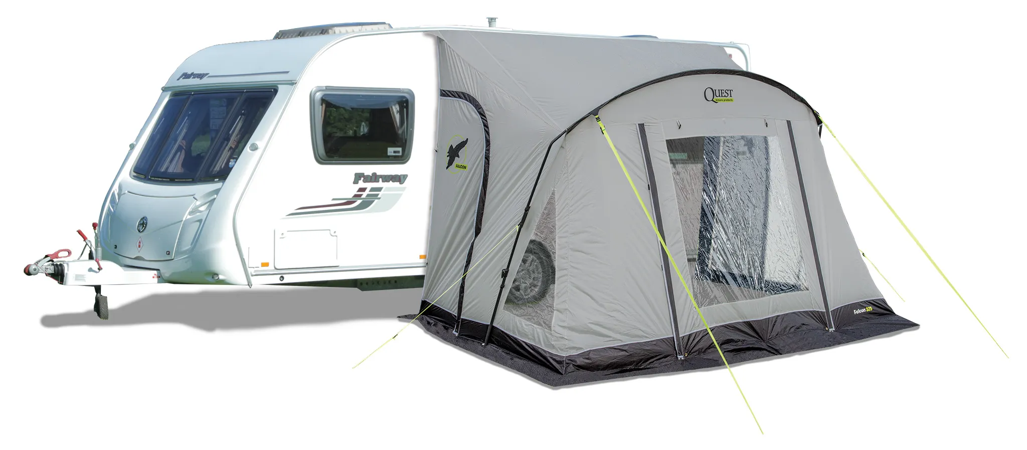 Photo of FALCON PRO 325 POLED PORCH AWNING – MID GREY