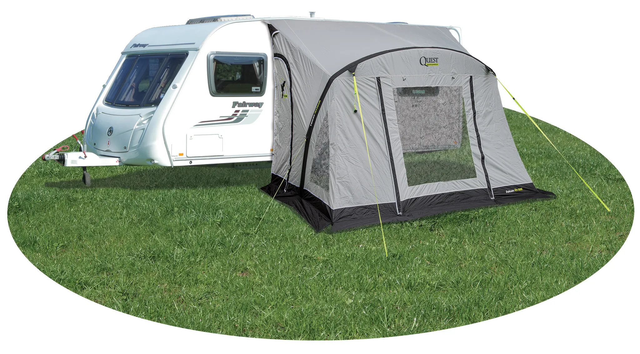 Photo of FALCON PRO 325 AIR PORCH AWNING – MID GREY