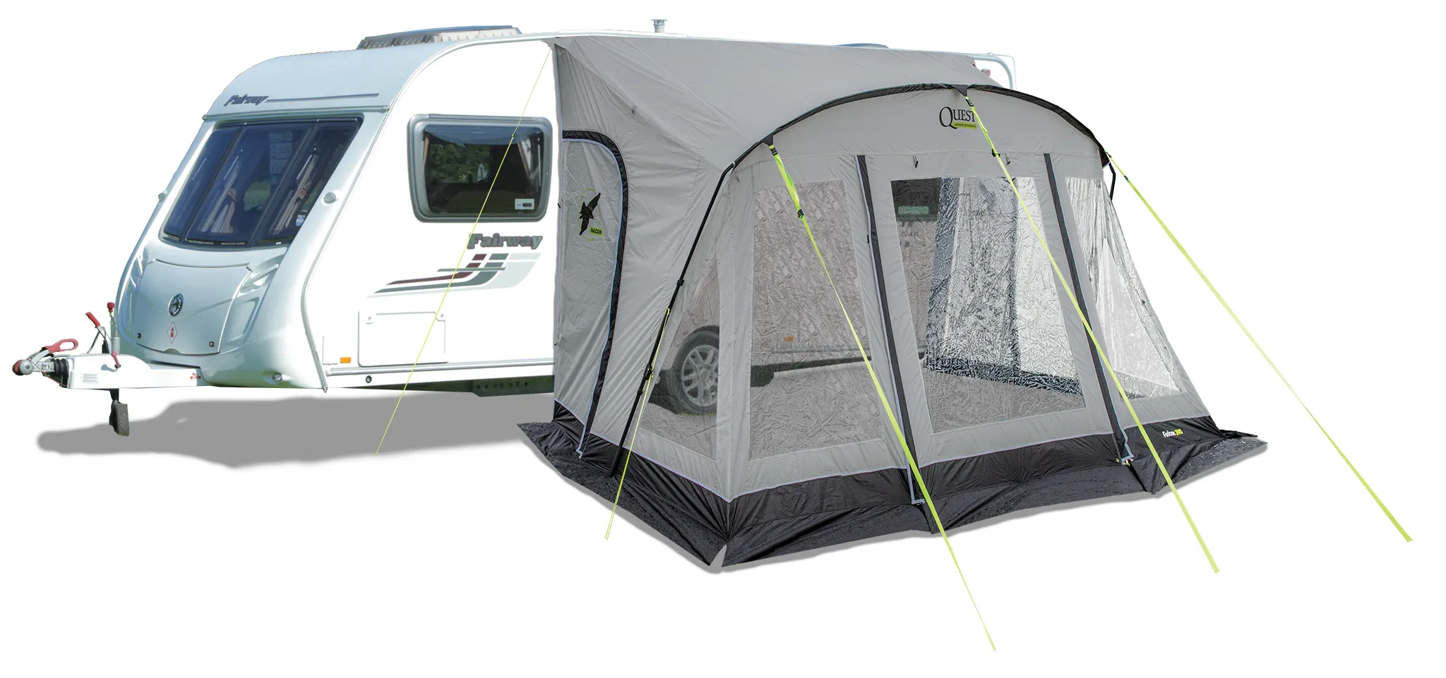 Photo of FALCON PRO 390 POLED PORCH AWNING – MID GREY