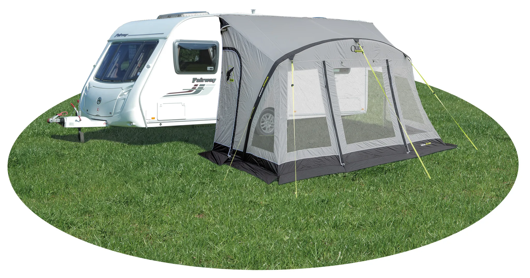 Photo of FALCON PRO 390 AIR PORCH AWNING – MID GREY