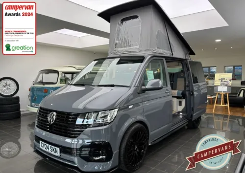 Photo of 2024 24 REG VW T6.1 150DSG HIGHLINE SWB TAILGATE – REAR CAMERA, HEATED SEATS – CAMPERVAN CONVERSION