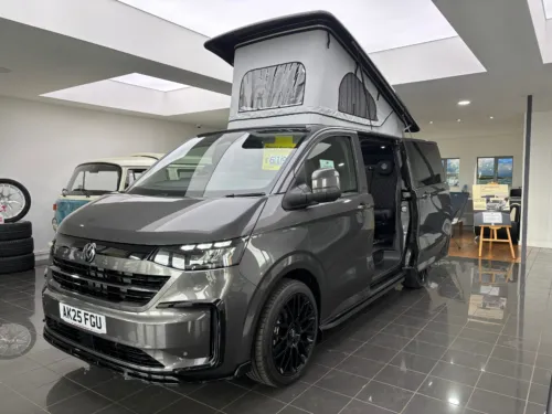 Photo 1 of 2025 25 REG VW T7 110PS 6SP MANUAL COMMERCE PRO SWB TAILGATE – CAMPERVAN ‘DAY VAN’ CONVERSION – MOBIFRAME 150CM SLIDING BED