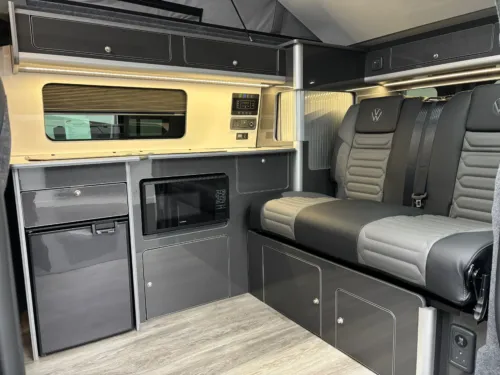Photo 4 of 2025 75 REG VW T7 170PS 8SP AUTOMATIC COMMERCE PRO SWB BARN DOORS – PARKING PACKAGE PREMIUM PLUS, LED EXCLUSIVE REAR LIGHTS, ‘STYLE’ FRONT SEATS – BRAND NEW CAMPERVAN CONVERSION – FIXED RIB BED