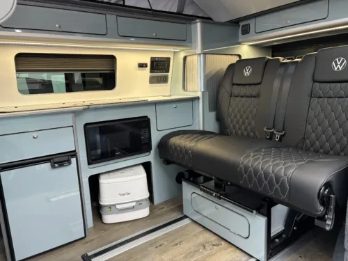 Photo 5 of 2025 25 REG VW T7 110PS 6SP MANUAL COMMERCE PRO SWB TAILGATE – HEATED STEERING WHEEL, LED EXCLUSIVE REAR LIGHTS – BRAND NEW CAMPERVAN CONVERSION – RIB GLIDEMOTION 112CM