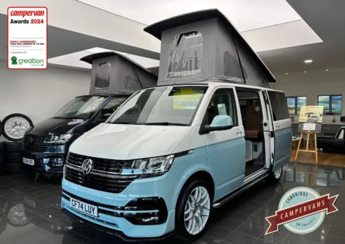 Photo of 2024 74 REG VW T6.1 110PS HIGHLINE, SWB, TAILGATE – REAR CAMERA – BRAND NEW CAMPERVAN CONVERSION – FIXED RIB BED
