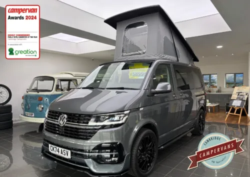 Photo of 2024 74 REG VW T6.1 110PS HIGHLINE SWB TAILGATE – HEATED SEATS, REAR CAMERA, LED LIGHTS – BRAND NEW CAMPERVAN CONVERSION