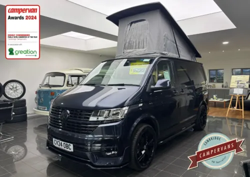 Photo of 2024 24 REG VW T6.1 150DSG SWB HIGHLINE TAILGATE – REAR CAMERA, HEATED SEATS – CAMPERVAN CONVERSION – FIXED RIB BED