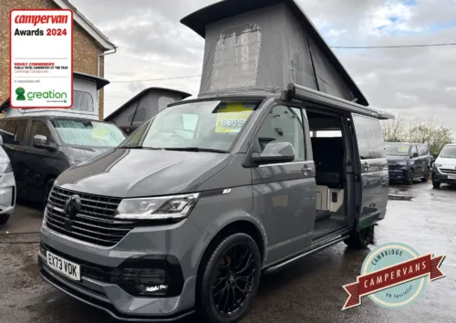 Photo of 2023 73 REG VW T6.1 150DSG HIGHLINE SWB TAILGATE – REAR CAMERA & LED LIGHTS – CAMPERVAN CONVERSION