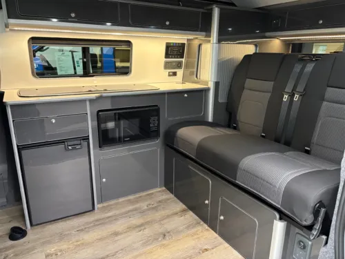 Photo 3 of 2025 75 REG VW T7 110PS 6SP MANUAL COMMERCE PRO SWB TAILGATE – HEATED STEERING WHEEL, LED EXCLUSIVE REAR LIGHTS – BRAND NEW CAMPERVAN CONVERSION – FIXED RIB BED