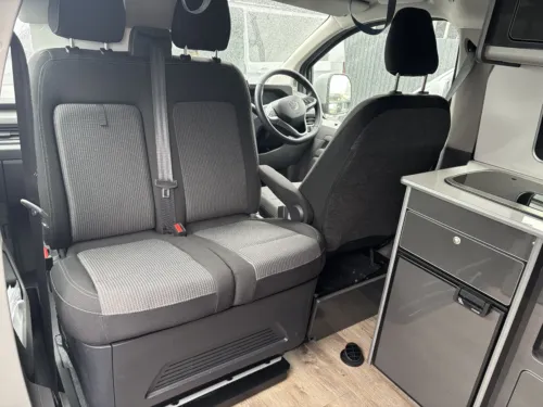 Photo 2 of 2025 75 REG VW T7 110PS 6SP MANUAL COMMERCE PRO SWB TAILGATE – HEATED STEERING WHEEL, LED EXCLUSIVE REAR LIGHTS – BRAND NEW CAMPERVAN CONVERSION – FIXED RIB BED