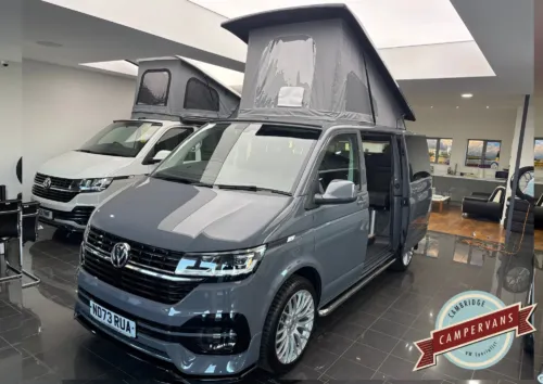 Photo of 2024 73 REG VW T6.1 T32 150PS HIGHLINE SWB TAILGATE – HEATED SEATS, REAR CAMERA, LED LIGHTS, MUD FLAPS – BRAND NEW CAMPERVAN CONVERSION – FIXED RIB BED