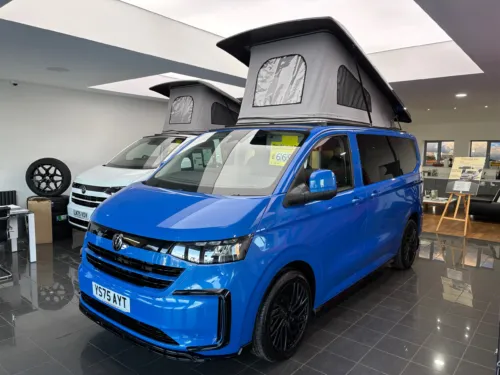 Photo 1 of 2025 75 REG VW T7 150PS 8SP AUTOMATIC COMMERCE PRO SWB TAILGATE – LED EXCLUSIVE REAR LIGHTS, ‘STYLE’ FRONT SEATS – BRAND NEW CAMPERVAN CONVERSION – FIXED RIB BED