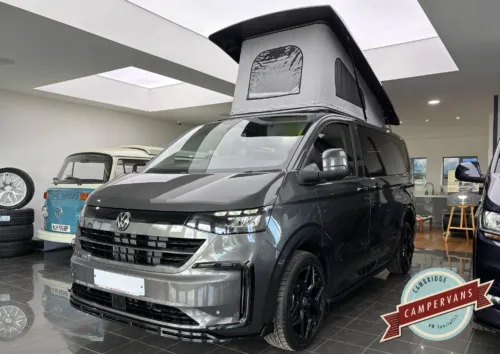 Photo of 2026 26 REG VW T7 150PS 8SP AUTOMATIC COMMERCE PRO SWB TAILGATE – HEATED STEERING WHEEL, LED EXCLUSIVE REAR LIGHTS – BRAND NEW CAMPERVAN CONVERSION – GRAPHITE DUST