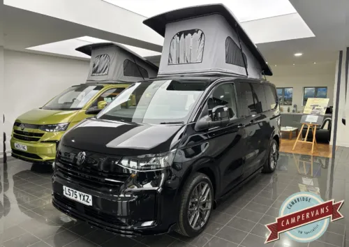 Photo of 2025 75 REG VW T7 110PS 6SP MANUAL COMMERCE PRO SWB TAILGATE – HEATED STEERING WHEEL, LED EXCLUSIVE REAR LIGHTS – BRAND NEW “JOURNEY” CAMPERVAN CONVERSION – FIXED RIB BED