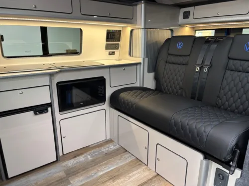 Photo 2 of 2025 75 REG VW T7 150PS 8SP AUTOMATIC COMMERCE PRO SWB BARN DOORS – LED EXCLUSIVE REAR LIGHTS, HEATED STEERING WHEEL – BRAND NEW CAMPERVAN CONVERSION – FIXED RIB BED