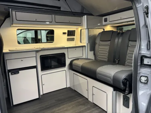 Photo 2 of 2025 75 REG VW T7 150PS 8SP AUTOMATIC COMMERCE PRO SWB TAILGATE – HEATED STEERING WHEEL, LED EXCLUSIVE REAR LIGHTS, ‘STYLE’ FRONT SEATS – BRAND NEW CAMPERVAN CONVERSION – FIXED RIB BED