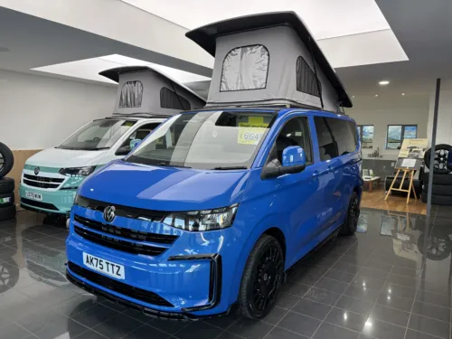 Photo 3 of 2025 75 REG VW T7 150PS 8SP AUTOMATIC COMMERCE PRO SWB BARN DOORS – LED EXCLUSIVE REAR LIGHTS, HEATED STEERING WHEEL – BRAND NEW CAMPERVAN CONVERSION – FIXED RIB BED