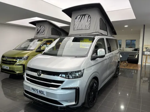 Photo 1 of 2025 75 REG VW T7 150PS 8SP AUTO COMMERCE PRO SWB TAILGATE – ‘STYLE’ FRONT SEATS – BRAND NEW CAMPERVAN CONVERSION – MOBIFRAME 112CM SLIDING BED