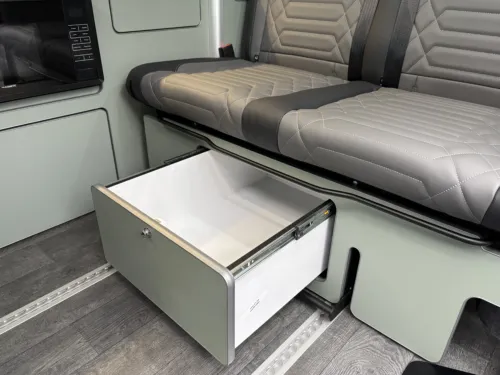 Photo 5 of 2025 75 REG VW T7 150PS 8SP AUTO COMMERCE PRO SWB TAILGATE – ‘STYLE’ FRONT SEATS – BRAND NEW CAMPERVAN CONVERSION – MOBIFRAME 112CM SLIDING BED