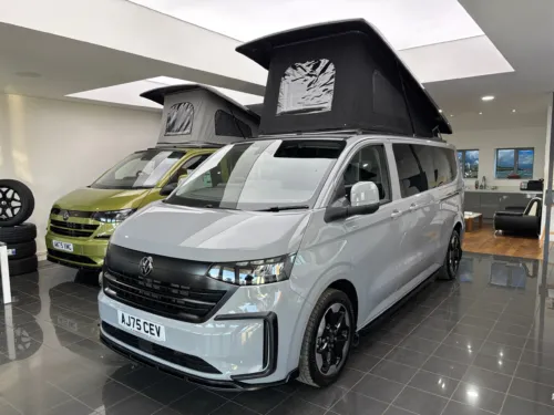 Photo 1 of 2026 75 REG VW T7 150PS 8SP AUTOMATIC COMMERCE PLUS LWB TAILGATE – HEATED WINDSCREEN, CONNECTIVITY PACKAGE – BRAND NEW CAMPERVAN CONVERSION – FIXED RIB BED