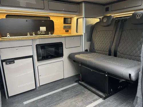 Photo 2 of 2026 75 REG VW T7 170PS 8SP AUTO COMMERCE PRO SWB TAILGATE – HEATED STEERING WHEEL, LED EXCLUSIVE REAR LIGHTS, PARKING PACKAGE PREMIUM PLUS, TOWBAR PREP – BRAND NEW CAMPERVAN CONVERSION – MOBIFRAME 112CM SLIDING BED