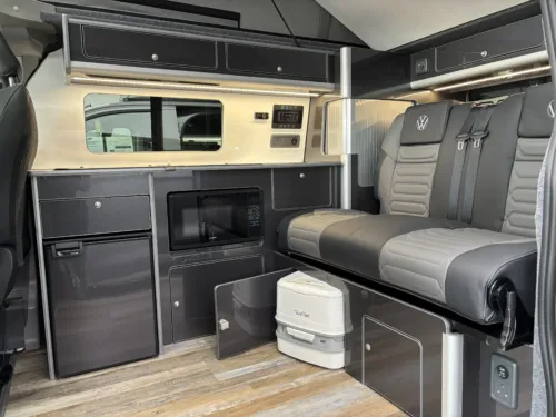 Photo 2 of 2025 75 REG VW T7 110PS 6SP MANUAL COMMERCE PRO SWB BARN DOORS – ‘STYLE’ FRONT SEATS – BRAND NEW CAMPERVAN CONVERSION – FIXED RIB BED