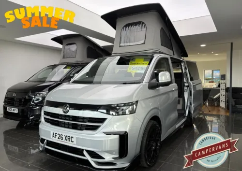 Photo of 2026 26 REG VW T7 150PS 8SP T32 AUTOMATIC COMMERCE PLUS SWB BARN DOORS – BRAND NEW CAMPERVAN CONVERSION – FIXED RIB BED
