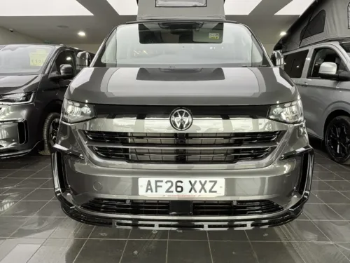 Photo 2 of 2026 26 REG VW T7 170PS 8SP AUTOMATIC COMMERCE PRO LWB TAILGATE – T32, LED EXCLUSIVE REAR LIGHTS, NAV SYSTEM, FACTORY TOW BAR – BRAND NEW CAMPERVAN CONVERSION – GRAPHITE DUST