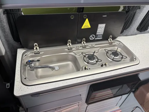 Photo 5 of 2022 22 REG VW T6.1 150DSG AUTOMATIC, BUSINESS PACK, SWB, TAILGATE – CAMPERVAN CONVERSION – STONE BLUE & CANDY WHITE