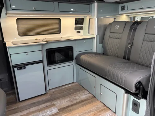 Photo 2 of 2026 26 REG VW T7 150PS 8SP AUTO COMMERCE PRO SWB TAILGATE – CLASSIC CONVERSION WITH LEIGHTON VANS FRONT BODYKIT – FIXED RIB BED – GRAPHITE DUST