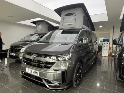 Photo 1 of 2026 26 REG VW T7 150PS 8SP AUTO COMMERCE PRO SWB TAILGATE – CLASSIC CONVERSION WITH LEIGHTON VANS FRONT BODYKIT – FIXED RIB BED – GRAPHITE DUST