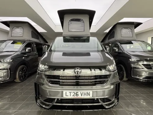 Photo 4 of 2026 26 REG VW T7 150PS 8SP AUTO COMMERCE PRO SWB TAILGATE – CLASSIC CONVERSION WITH LEIGHTON VANS FRONT BODYKIT – FIXED RIB BED – GRAPHITE DUST