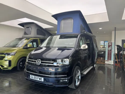 Photo 1 of 2019 69 REG VW T6 150DSG AUTOMATIC, HIGHLINE, SWB, TAILGATE – CAMPERVAN CONVERSION – RIB BED