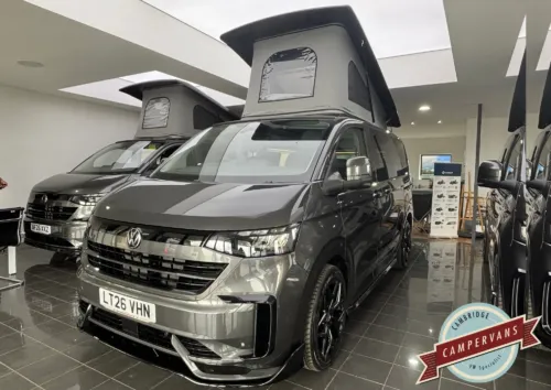 Photo of 2026 26 REG VW T7 150PS 8SP AUTO COMMERCE PRO SWB TAILGATE – CLASSIC CONVERSION WITH LEIGHTON VANS FRONT BODYKIT – FIXED RIB BED – GRAPHITE DUST