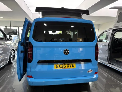 Photo 4 of 2026 26 REG VW T7 150PS 8SP T30 AUTOMATIC COMMERCE PLUS SWB TAILGATE – BRAND NEW CAMPERVAN CONVERSION – FIXED RIB BED – LIGHT BLUE