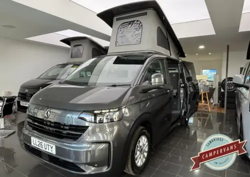 Photo of 2026 26 REG VW T7 150PS 8SP AUTOMATIC COMMERCE PRO SWB TAILGATE – CLASSIC CONVERSION – FIXED RIB BED – GRAPHITE DUST