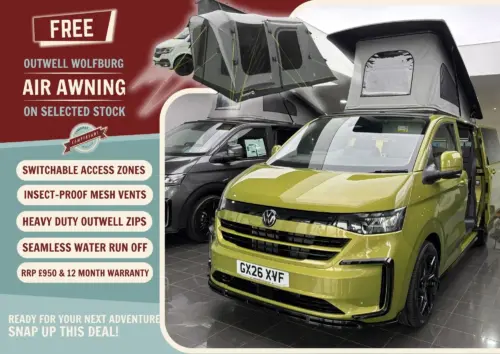 Photo of 2026 26 REG VW T7 150PS 6SP MANUAL COMMERCE PRO SWB TAILGATE – CLASSIC CONVERSION – FIXED RIB BED – WARM GREEN